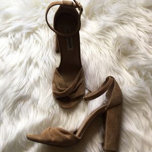 Nude Suede Steve Madden Heels